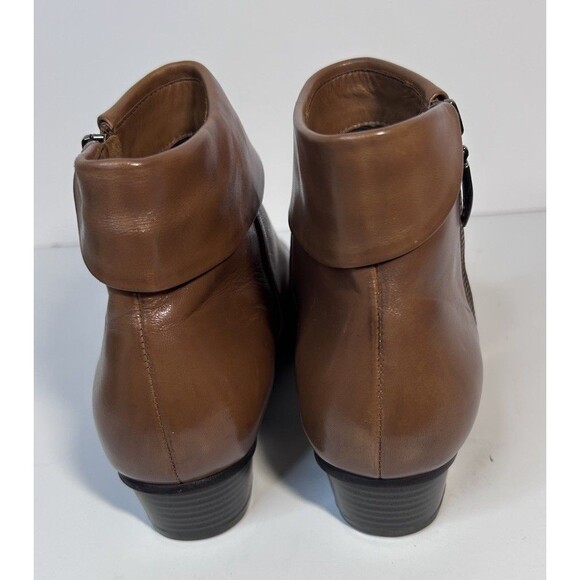 Spring Step Women's Stockholm Leather Ankle Boots Fold-over Cuffs  7.5-8 brown - Picture 5 of 11